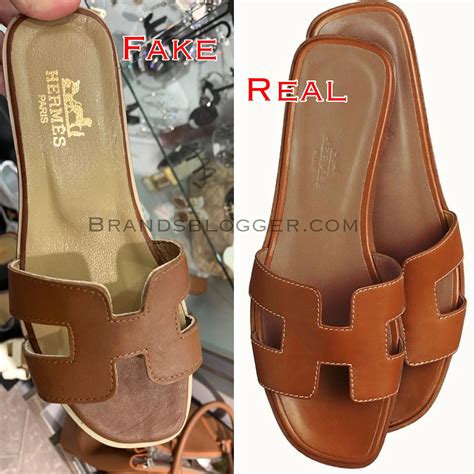 fake hermes shoes vs real|real hermes oran slides.